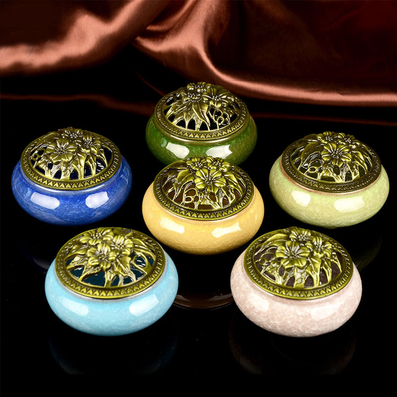 Ceramic small incense burner bedroom incense burner bedroom ring incense antique tower aromatherapy incense burner agarwood sandalwood burner