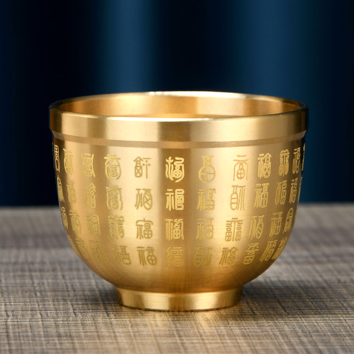 Brass Hundred Blessings Cup, Small Wine Cup, Brass Treasure Bowl, Brass Rice Jar, Treasure Bowl, Living Room Decoration, Small Brass Basin, Money Box