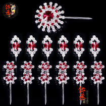 Opera Drama Water Drill Head Accessories Baotou Head Face New Plum Blossom Diamond Jewel Flowers Forehead Bulb Seven Stars Round Precious Stones