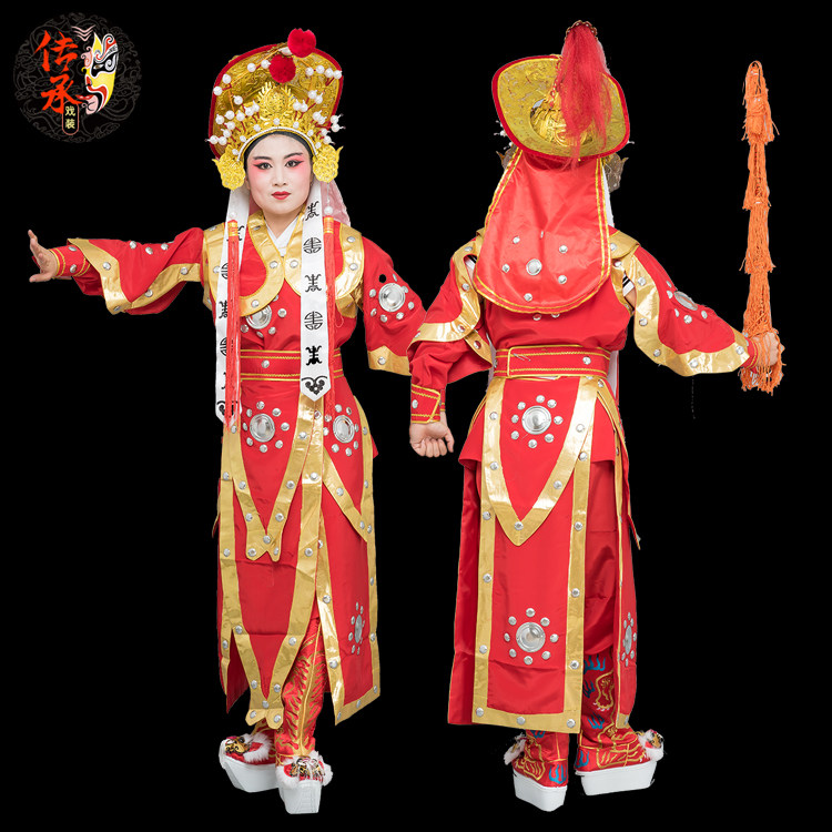 Opera performance Mulan costume full set of Mulan helmet stage performance costume Mulan costume female General Armor