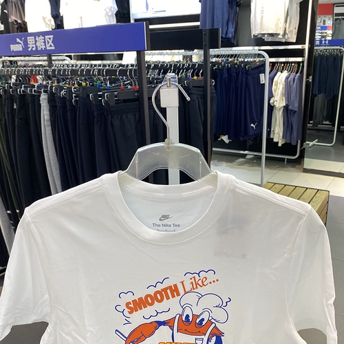 Nike, летняя мягкая дышащая спортивная футболка для отдыха, короткий рукав, городской стиль, принт