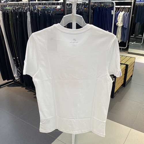 Nike, летняя мягкая дышащая спортивная футболка для отдыха, короткий рукав, городской стиль, принт