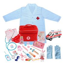 Childrens little doctors suit stethoscope injection tool ambulance toy nurse suit role-playing white coat suit
