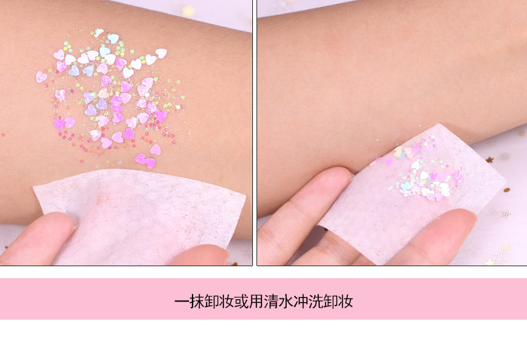 Nhãn dán trang điểm mắt không dính keo đỏ mắt màu đỏ sao cô gái trái tim tình yêu trang điểm long lanh bột nàng tiên cá kem gel - Bóng mắt phấn mắt giá rẻ dưới 200k