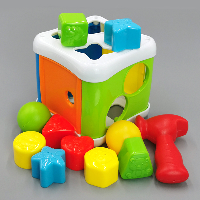Baby early teaching puzzle toy 1 - 3 years old 2 baby shape cognitive pairing box fingers training