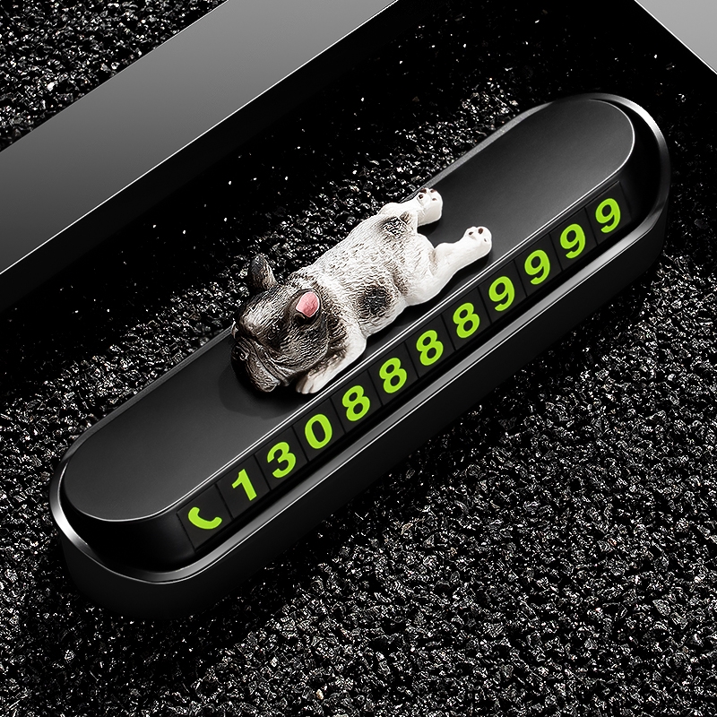 Creative hidden parking plate, license plate, gas, car supplies, multi-functional interior ornaments, luminous vehicles, cute 3d