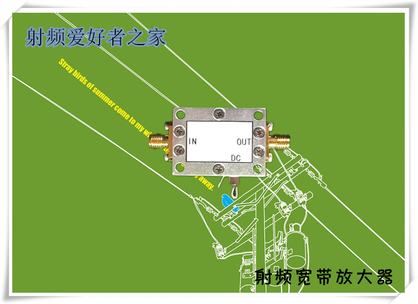 RF Wideband low noise amplifier 10M-3GHz 36dB gain NF:1 5 Machine-milled housing
