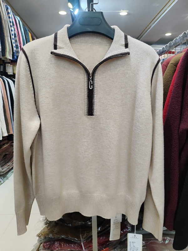 Muyang 5002 Women's Zippered Lapel Wool Sweater 2025 Winter New Style Women's Pure Color Casual Loose Sweater Muyang 5002 Women's Zippered Lapel Wool Sweater 2025 Winter New Style Women's Pure Color Casual Loose Sweater