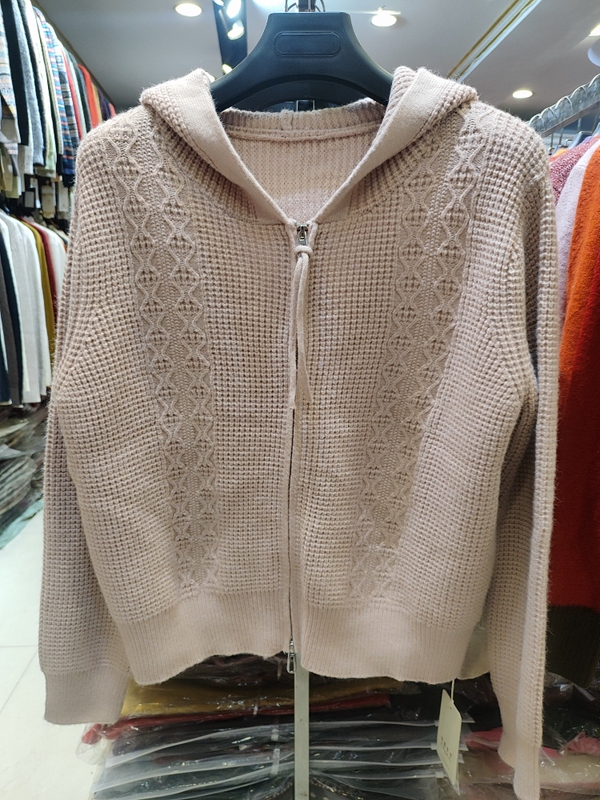 Rose 33322 Women's Zipper Hooded Cardigan Wool Sweater 2025 Autumn and Winter New Women's Solid Color Loose Sweater Rose 33322 Women's Zipper Hooded Cardigan Wool Sweater 2025 Autumn and Winter New Women's Solid Color Loose Sweater