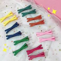 ins girl heart matte color cross Bangar clip candy color clip Korean version basic hairclip edge clip hair accessory