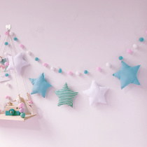 ins Net red room decoration Nordic childrens room Creative girl heart Bedroom wall decoration Star wall decoration