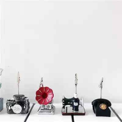 ins creative post-it note seat vertical retro camera photo clip Message clip Desktop decoration small ornaments