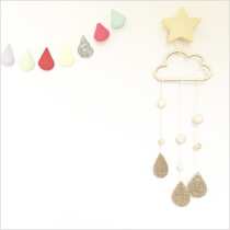 ins cloud decoration pendant Nordic childrens room girl heart bedroom wall wall hanging room wall small accessories