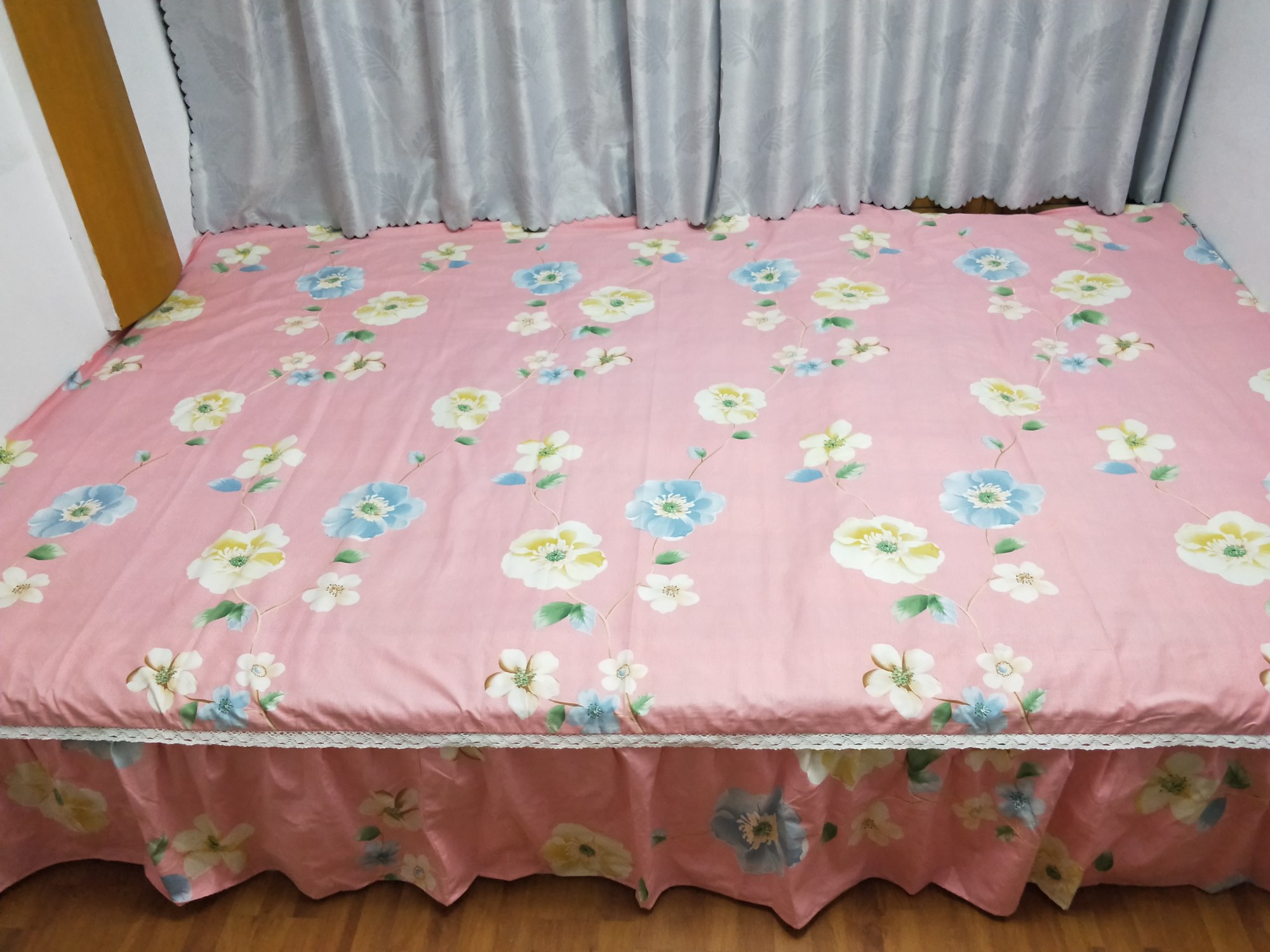 Cotton vải thô cũ váy đơn mảnh 3 3,5 4 mét lớn 炕 vải lanh lanh lớn lớn 炕 đơn được thực hiện 	chân váy giường