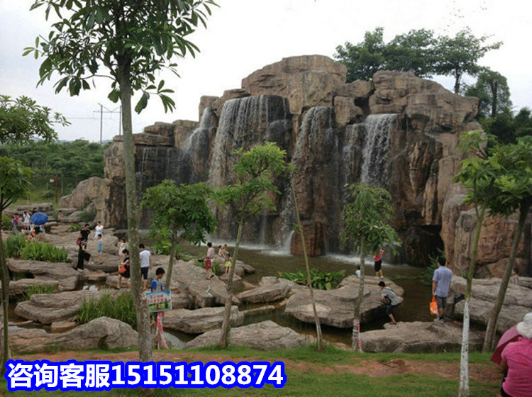 Outdoor large simulation plastic stone artificial false mountain ecological garden artificial cement simulation tree view stone refutation stone