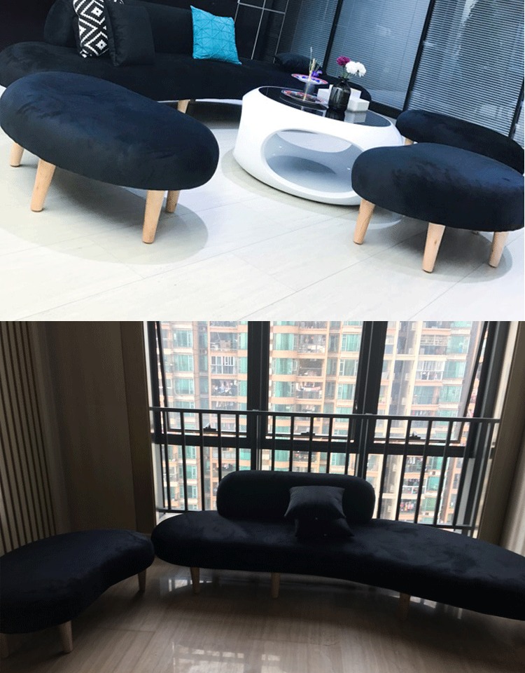 Creative màu ghế sofa kết hợp tối giản hiện đại vải sofa giải trí thời trang cá tính sỏi arc có thể được tùy chỉnh - Ghế sô pha ghế sopha
