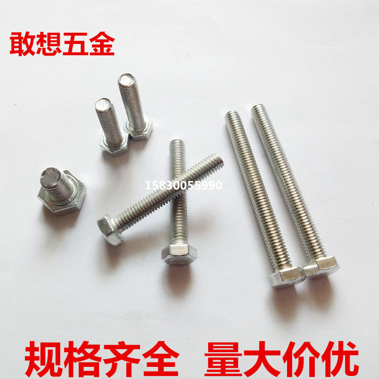 Galvanized outer hexagonal bolt 4 8 level bolt lengthened bolt M6M8M10M12-16-20-25-30-200