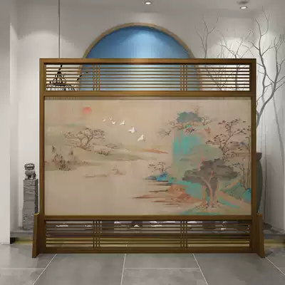 New Chinese style screen partition living room entrance decoration modern simple hotel office occlusion mobile landscape seat screen