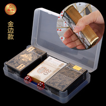 Gold playing cards Metal playing cards Nouveau Riche gold gold plastic waterproof creative transparent Phnom Penh playing cards set