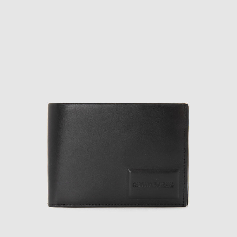 In-Stock Calvin Klein Autumn/Winter New Leather Logo Embossed Men's Fashion Wallet Card Holder Bifold Wallet
