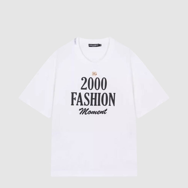 In-Stock Dolce Gabbana Dg Spring/Summer New Logo Simple Men's T-Shirt Short-Sleeve T-Shirt