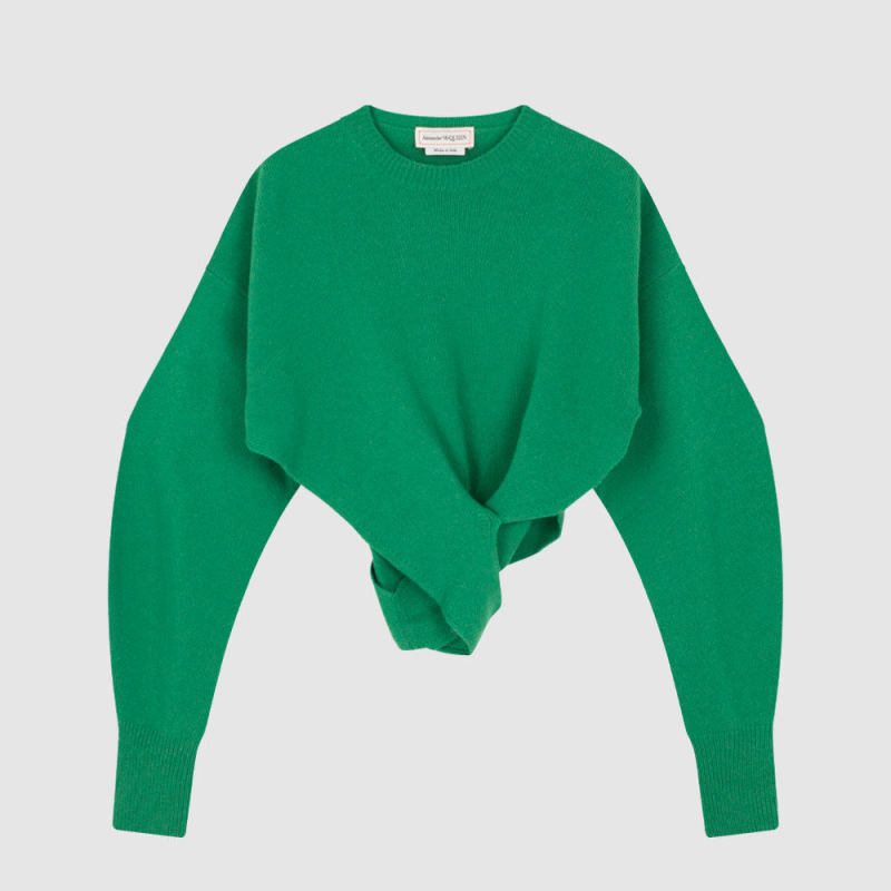 In-Stock Alexander Mcqueen New Wool Cashmere Women's Casual Knit Sweater In-Stock Alexander Mcqueen New Wool Cashmere Women's Casual Knit Sweater