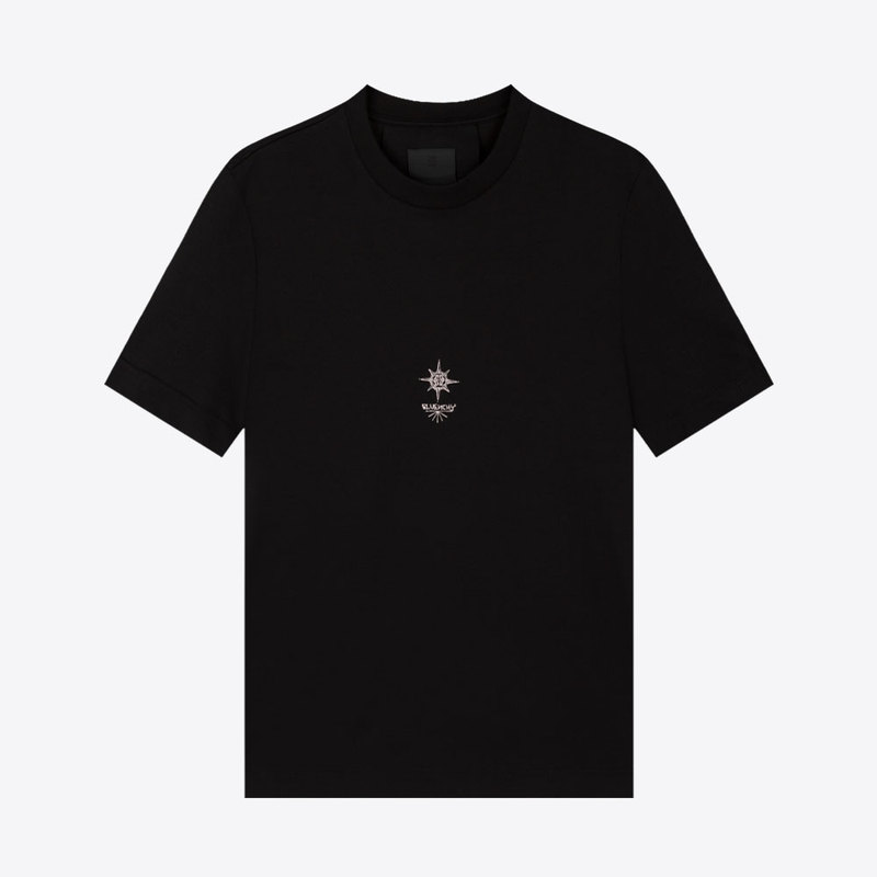In Stock Givenchy Givenchy Summer New Product Cross Print Crew Neck Men's T-Shirt Short Sleeve T-Shirt