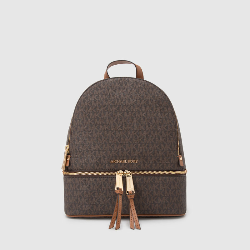 In Stock Michael Kors Spring and Summer New Product Full-Print Letter Zipper Women's Fashionable Handbag Backpack