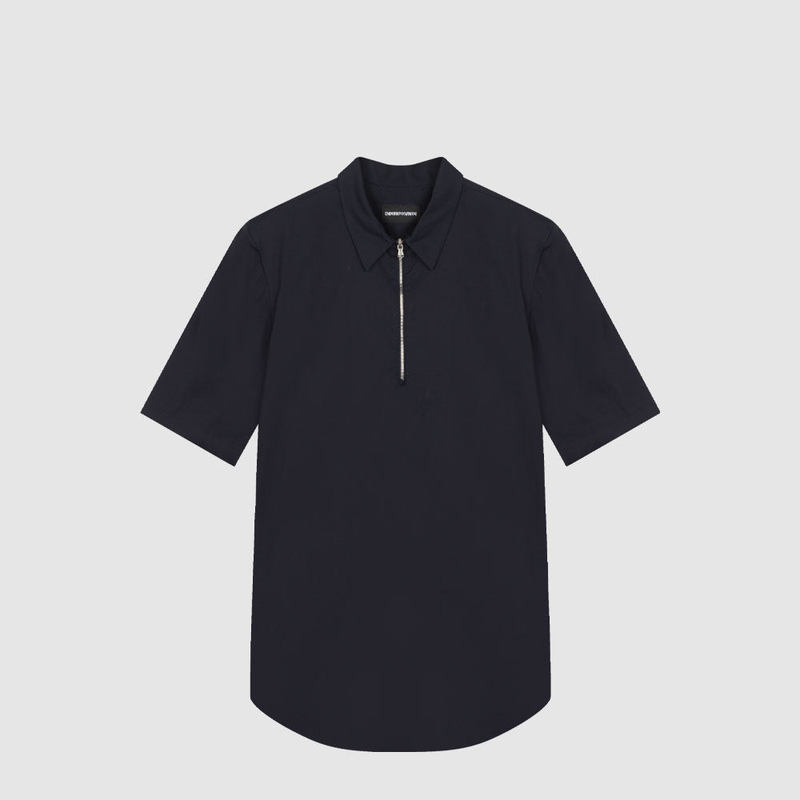 In-Stock Emporio Armani Ea Armani New Arrival Lapel Half-Zip Men's Casual Short-Sleeve T-Shirt Polo Shirt