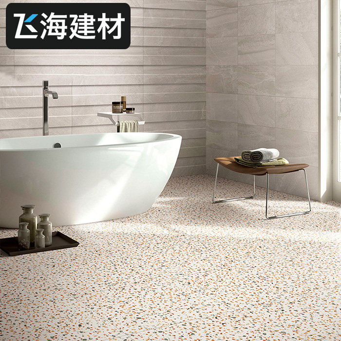 Color water grinding stone 600 x 600 modern minimalist Grain Floor Tiles Makeup room Kitchen Living Room Matt Antique magnetic brick