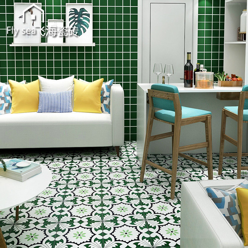 Moroccan small tile 300 × 300 bathroom tile tile - fresh balcony bathroom wall tile art flower