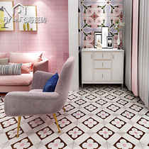 Nordic pink Net Red Art small flower tiles 300 × 300 toilet Moroccan floor tiles non-slip tiles