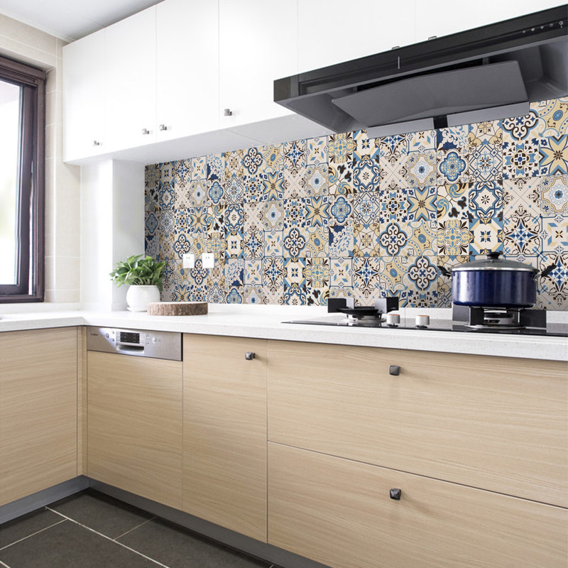 Nordic small flower brick 300×300 antique brick floor tile tile kitchen and bathroom balcony KTV bar hotel restaurant