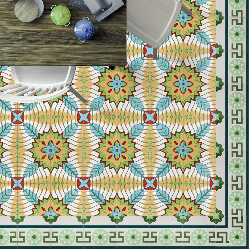 Small tiles 200x200 wave line waist line skirting line restaurant bathroom kitchen wall mosaic tiles