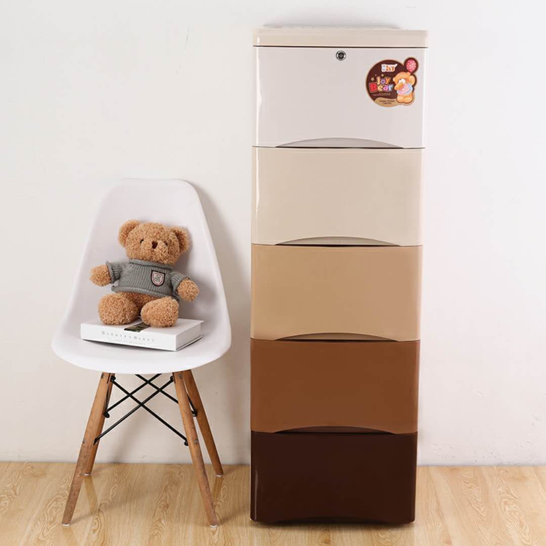 Plastic locker drawer type thickened wooden top storage cabinet baby wardrobe sundries home cabinet multi-layer finishing cabinet