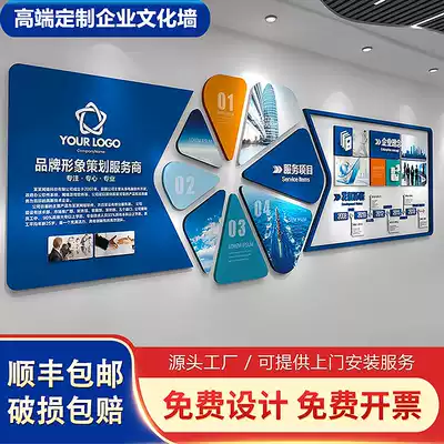 Corporate culture wall Company photo wall Cultural background design custom decoration 3d three-dimensional exhibition board background wall wall stickers