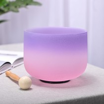 Colorful candy color crystal bowl Singing bowl Music bowl Playing bowl Musical instrument Sound therapy Yoga meditation artifact Crystal musical instrument