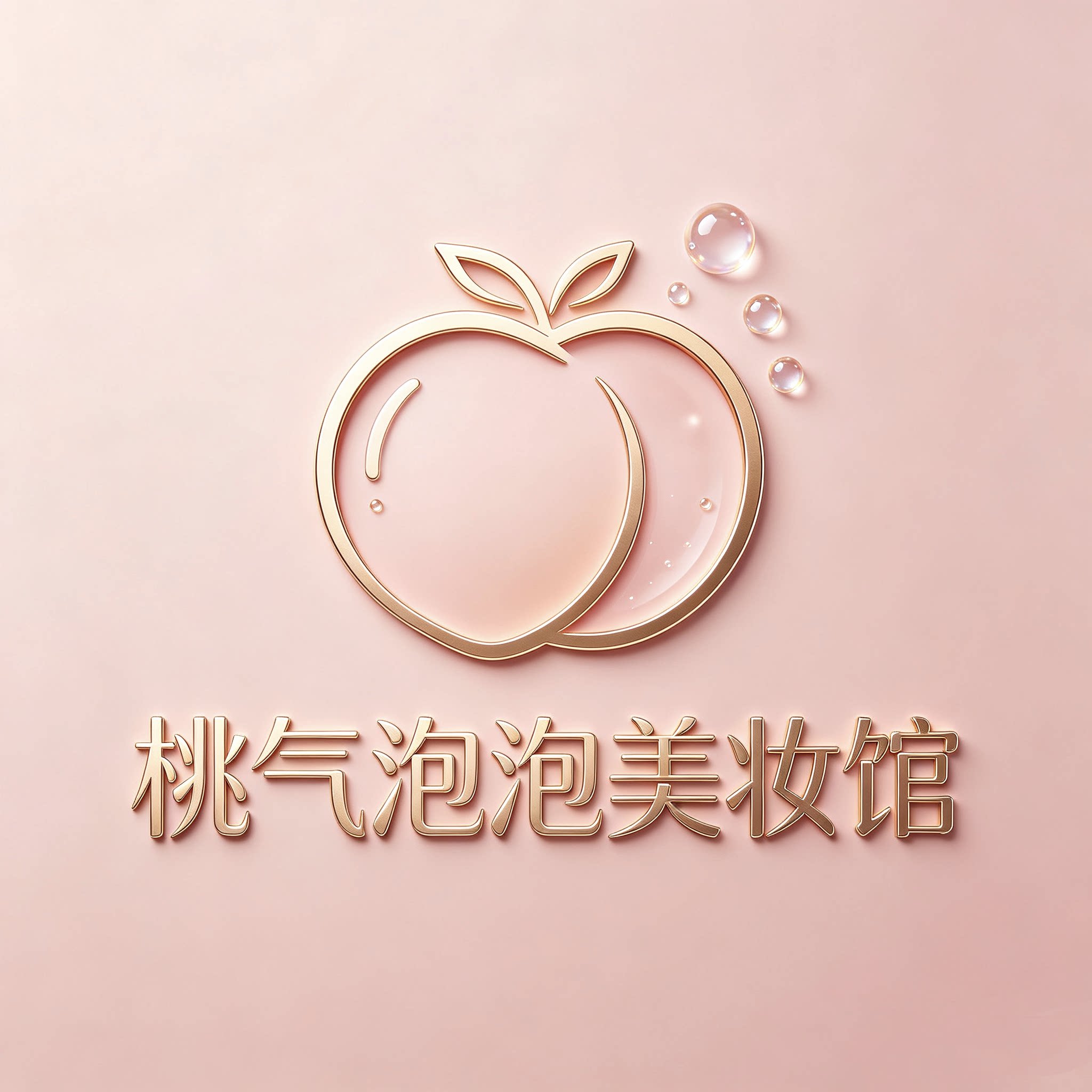 桃气泡泡美妆馆的LOGO