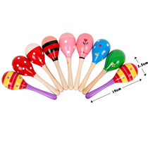 Early education kindergarten students childrens wooden sand hammer ball hitting Orff musical instrument grasp hearing training toy