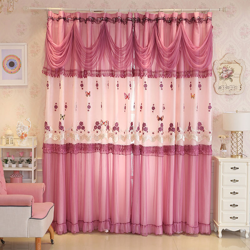 Small window curtains Short-style half-curtain bedroom Princess Wind dream European-style small lavish wedding house Han style lace children's room