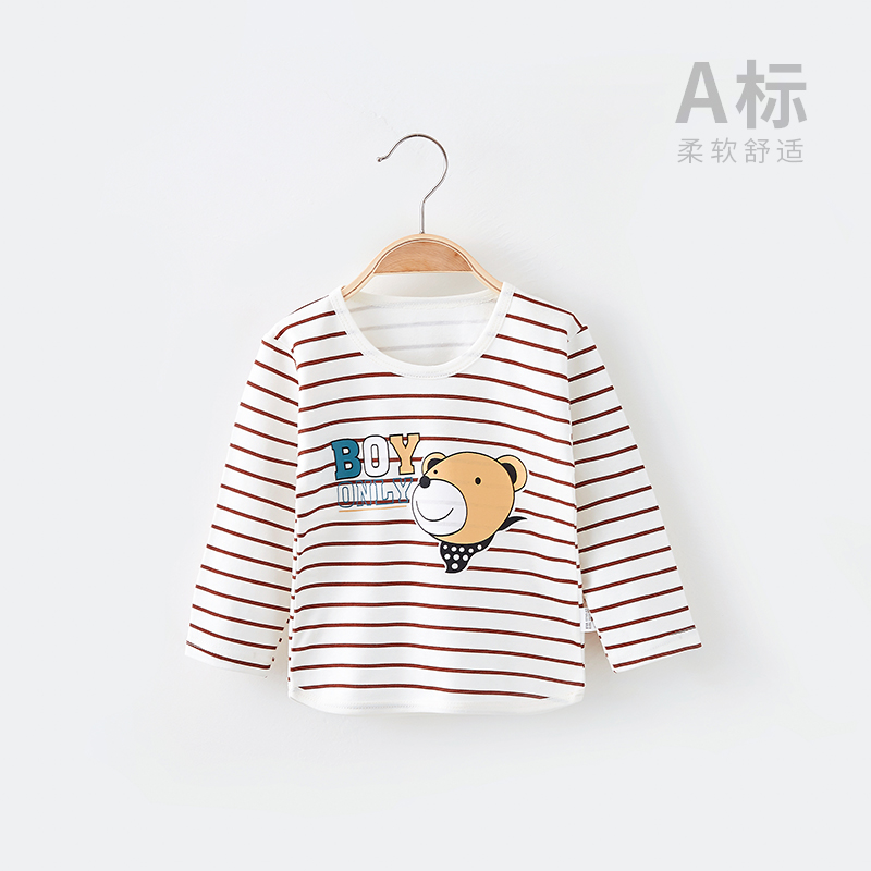 2018 mùa thu váy bé mới dài tay áo thun cotton boy phim hoạt hình thường bông bông siphone đáy mùa hè mỏng.