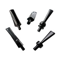 One-piece special creative pipe mouthpiece 3MM filter element flue pipe handle black acrylic mouthpiece square oval