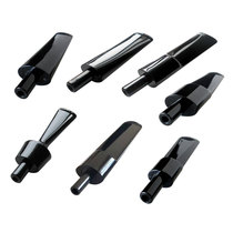 DIY pipe accessories oval pipe mouthpiece food grade acrylic mouthpiece black handle 3MM filter element flue mouthpiece