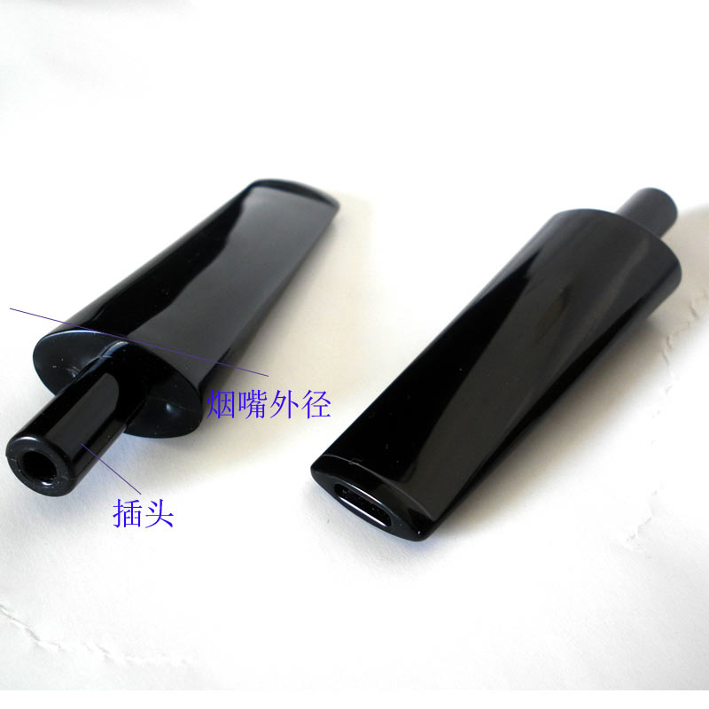 Diy imported heather mahogany wood handmade pipe accessories cigarette holder bite handle 3MM filter core oval tip