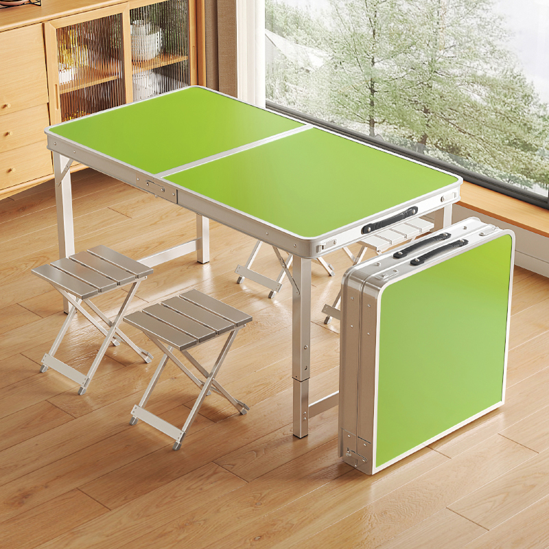 Folding Table for Outdoor Stalls, Commercial Use, Portable Rectangular Table for Decoration and Opening Ceremonies, Foldable Table