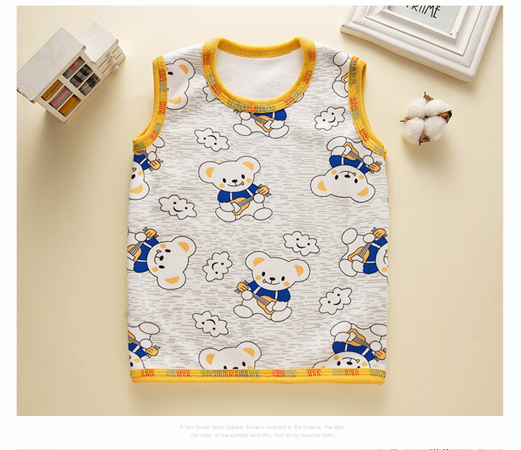 Trẻ em cộng với vest nhung bé trai dày cotton nhiệt đồ lót bé gái vest mùa thu và mùa đông bé chạm đáy ao quan tre em