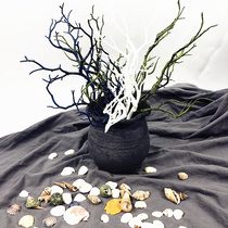 Mediterranean wind seabed coral tree simulation iron tree Beach shell Scallop tip snail set Kindergarten ring material