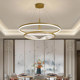 New Chinese-Style Round Chandelier, Light Luxury Dining Room, Hotel Private Room with Spotlight Ring, Dining Table, Hotel Led Decorative Lighting Fixtures