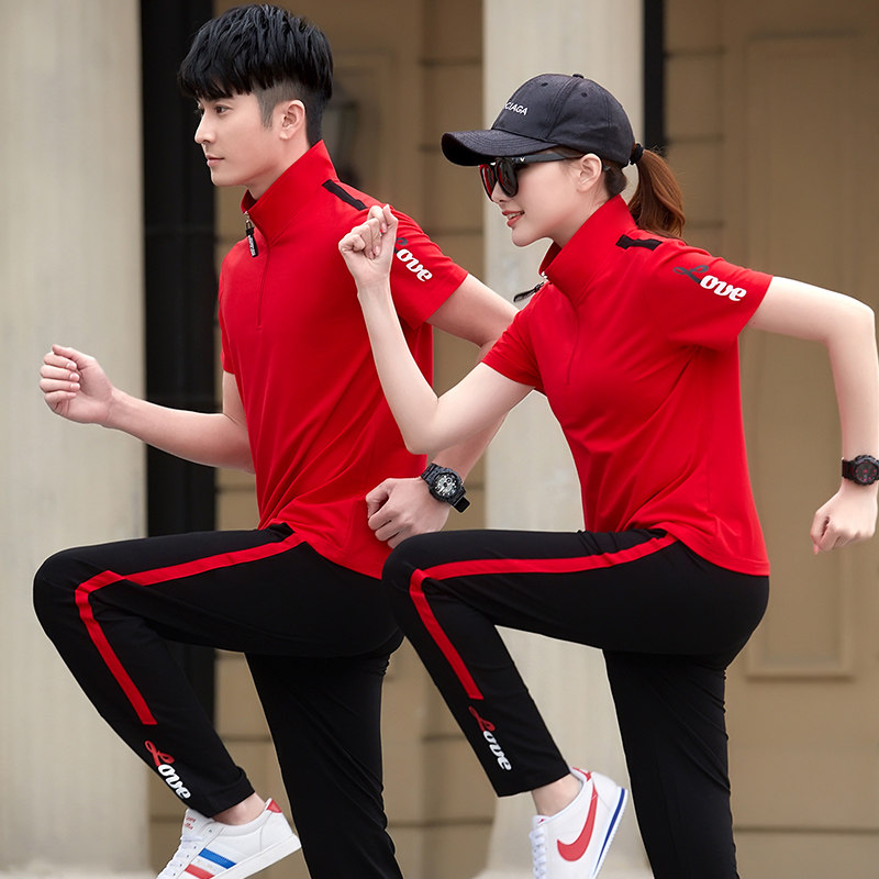 361 lovers sports suit Summer new short sleeves Jordan large size for men and women group purchase running casual wear thin section