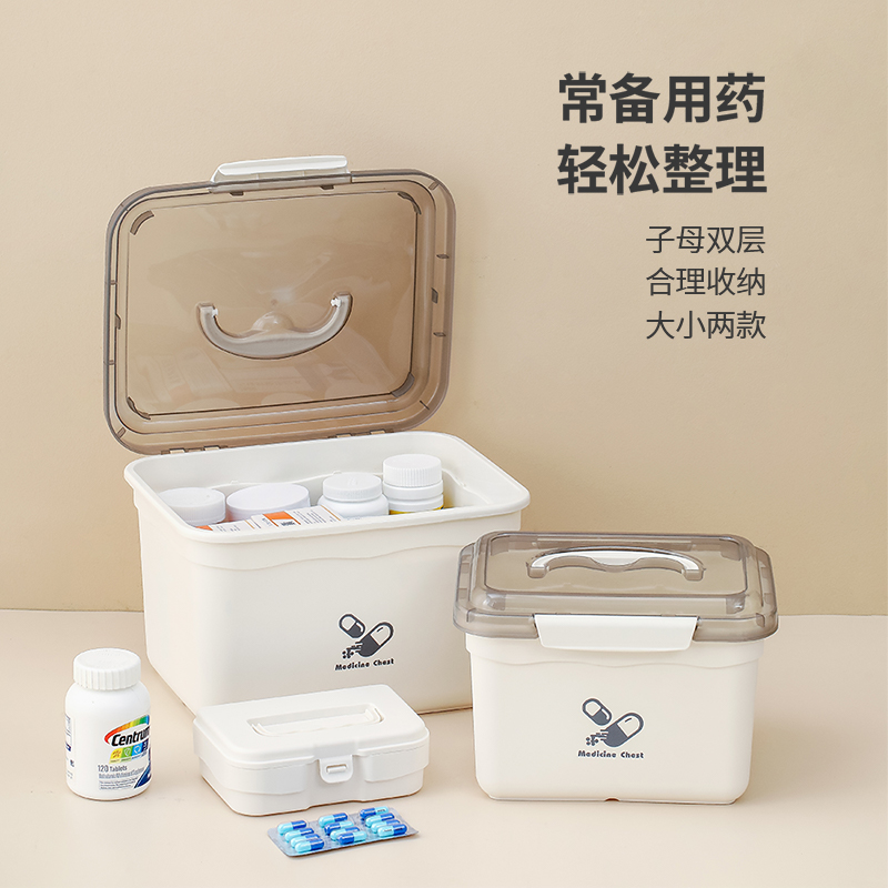 Handbag kit home for large-capacity drug drug packaging box for first aid multi-layer small medicine box